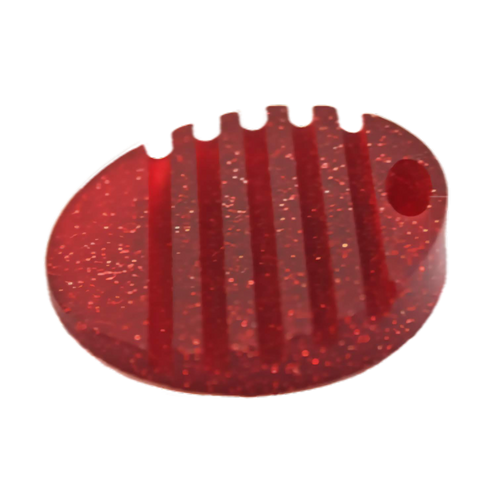 Red Stopawobble with grooves on a white background